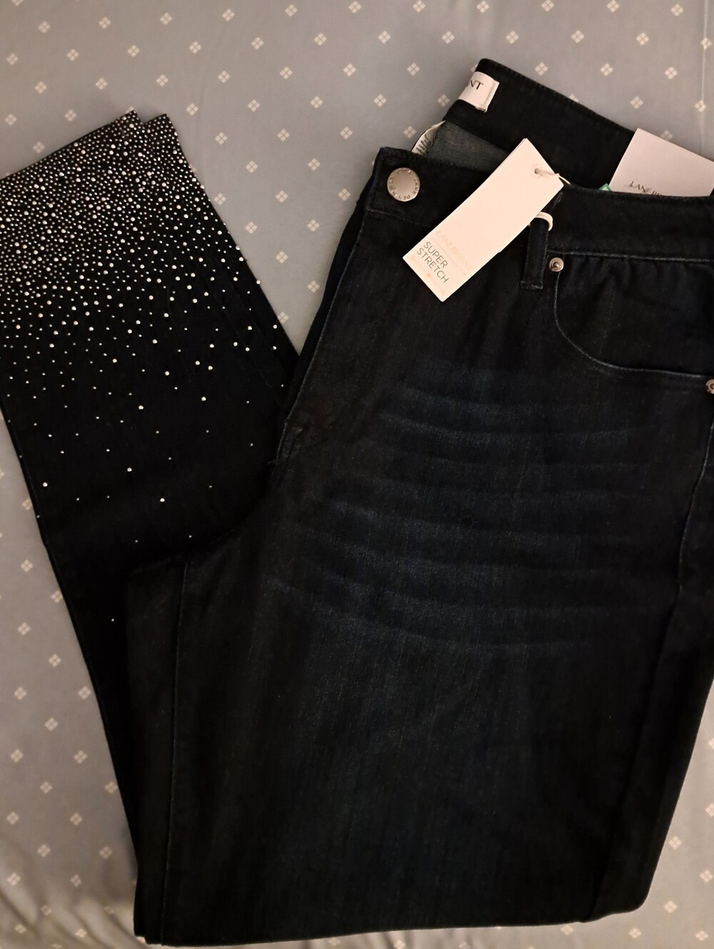 LANE BRYANT super stretch JEANS brand new with tags SIZE 18 sparkle MID RISE